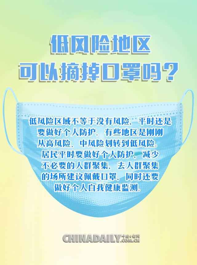 海报|低风险≠零风险!别大意,还没到摘口罩的时候